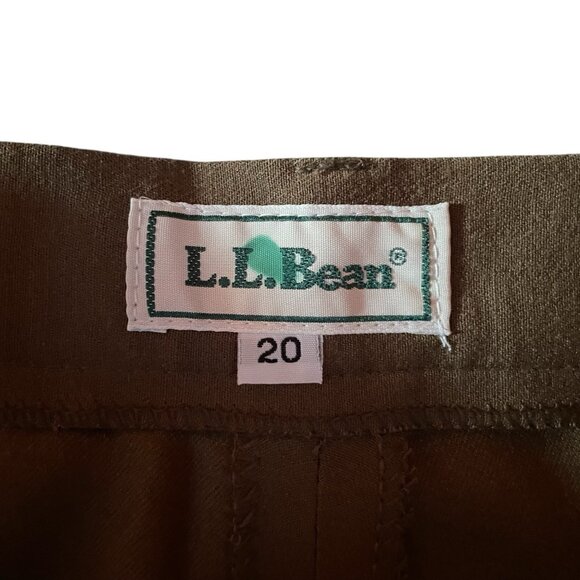 Vintage LL Bean Womens Wool Pant Sz 20 Pleated High Rise Trouser Dark Academia - Picture 7 of 8